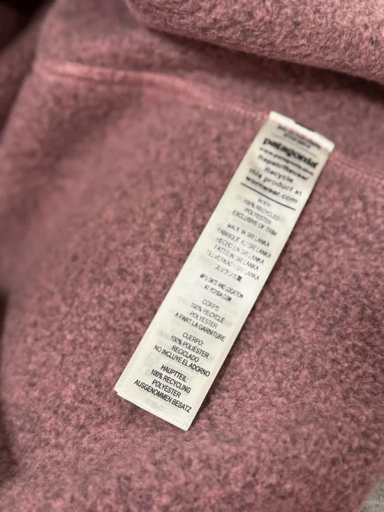 Patagonia Better Sweater Women's 1/4 Zip Fleece Pullover - Dusty Rose - Picture 6 of 7